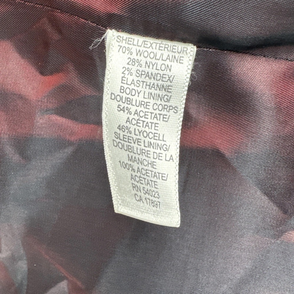 Banana Republic Wool Nylon Blend Chalkstripe Dark Gray Blazer 44R Peak Lapel - Picture 8 of 13